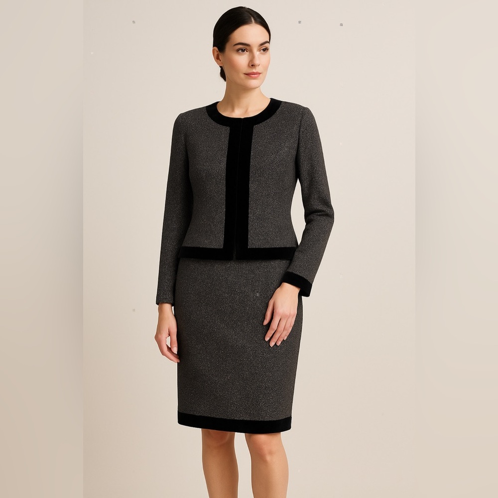Donna Ricco Tweed Dress Size 12 Elegant Chanel Vibes Timeless Cocktail Evening